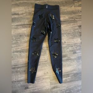 Ultracor leggings with stars black size small athletic wear